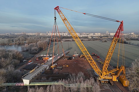 Konstruktion Adler-Bogen in Halle (Saale), geplant von Gruner Deutschland