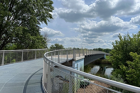Brücke Adler-Bogen (Halle) geplant von Gruner Deutschland